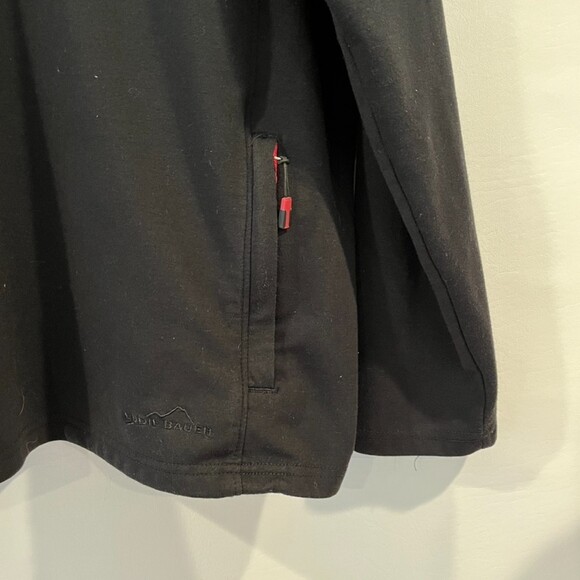 Eddie Bauer Men's Black Pullover Mixed Fabric Fleece Pockets XXL - Picture 6 of 9